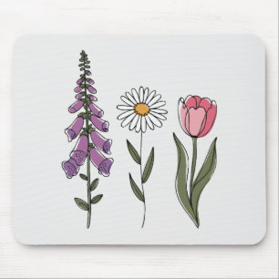 Subtiler Anti-Trump - Foxglove Daisy Tulip III Mousepad