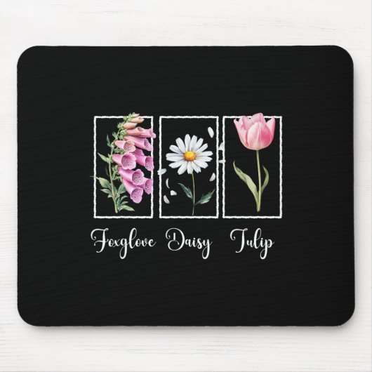 Subtiler Blumenliberaler Widerstandsprotest Finger Mousepad (Vorne)