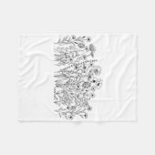 Subtiler Blumiger Botanischer Protest Liberal Wide Fleecedecke (Vorderseite (Horizontal))