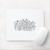 Subtiler Blumiger Botanischer Protest Liberal Wide Mousepad (Mit Mouse)