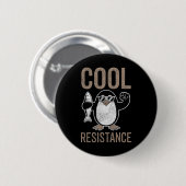 Subtiler cooler Widerstand Penguin Zölle Protest A Button (Vorne & Hinten)
