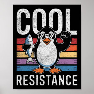 Subtiler cooler Widerstand Penguin Zölle Protest A Poster