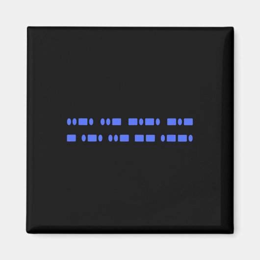 Subtiler F T Morse-Code-Widerstand 8647 Feministis Magnet (Vorne)