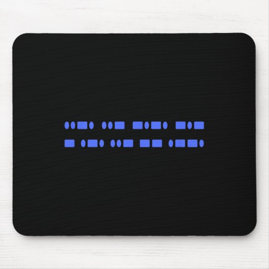 Subtiler F T Morse-Code-Widerstand 8647 Feministis Mousepad (Vorne)
