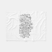 Subtiler Floraler Botanischer Protest Liberal Resi Fleecedecke (Vorderseite (Horizontal))