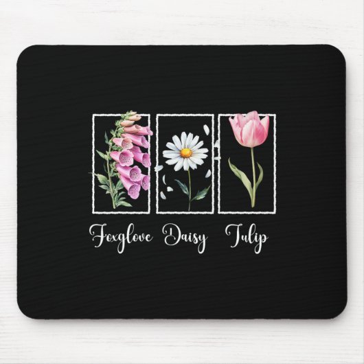Subtiler floraler liberaler Widerstand Protest Fin Mousepad (Vorne)
