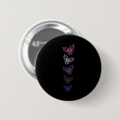 Subtiler Genderfluid-Stolz-Goth-Schmetterling, Nic Button (Vorne & Hinten)