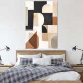 Subtiler geometrischer Rhythmus Leinwanddruck (Insitu (Schlafzimmer))
