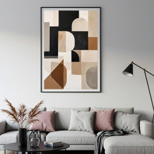 Subtiler geometrischer Rhythmus Leinwanddruck