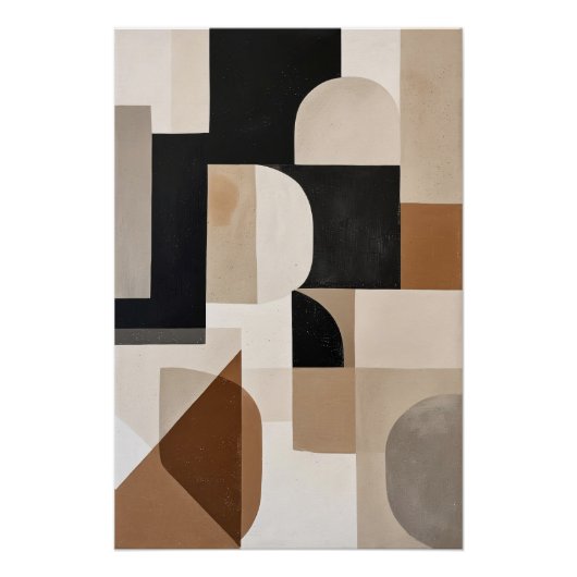 Subtiler geometrischer Rhythmus Poster (Vorderseite)