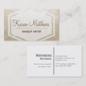 Subtiler TAN-Glitzer Visitenkarte (Vorne/Hinten)