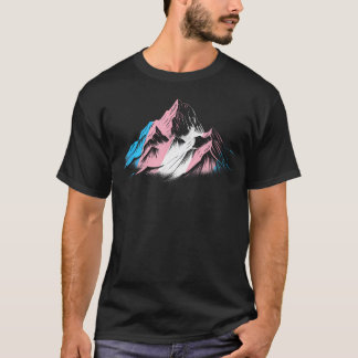 Subtiler Transgender-Pride-Monat-Bergwandern T-Shirt