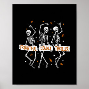 Subtiler Trump-Halloween-Skelett-Furchtbar-Tödlich Poster
