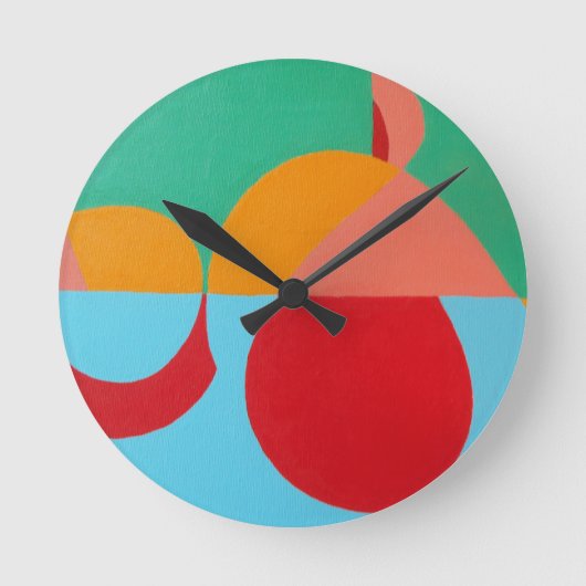 Subtiler Violinschlüssel-Geometrischer Rund Uhr (Vorderseite)
