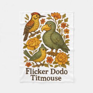 Subtiler Vogel Anti-Trump-Vogel-Flimmern Dodo Meis Fleecedecke