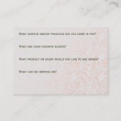 Subtiler Wirbel Visitenkarte (Rückseite)