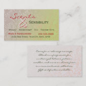 Subtiler Wirbel Visitenkarte (Vorne/Hinten)