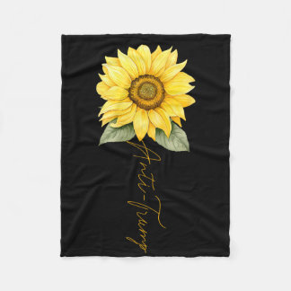 Subtiles Anti-Trump-Shirt Blumen Sonnenblume Fleecedecke