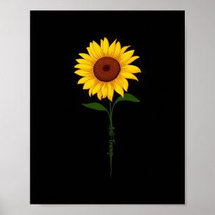 Subtiles Anti-Trump-Shirt Sonnenblume Poster
