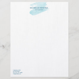 Subtiles Aquarell Turquise künstlerischer Briefbogen