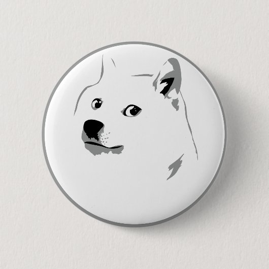 Subtiles dogecoin Button-Abzeichen Button (Vorderseite)