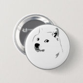 Subtiles dogecoin Button-Abzeichen Button (Vorne & Hinten)