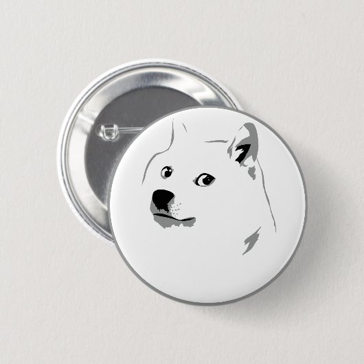 Subtiles dogecoin Button-Abzeichen Button (Vorne & Hinten)