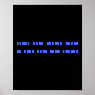 Subtiles F T Morse-Code-Widerstand 8647 Feministis Poster