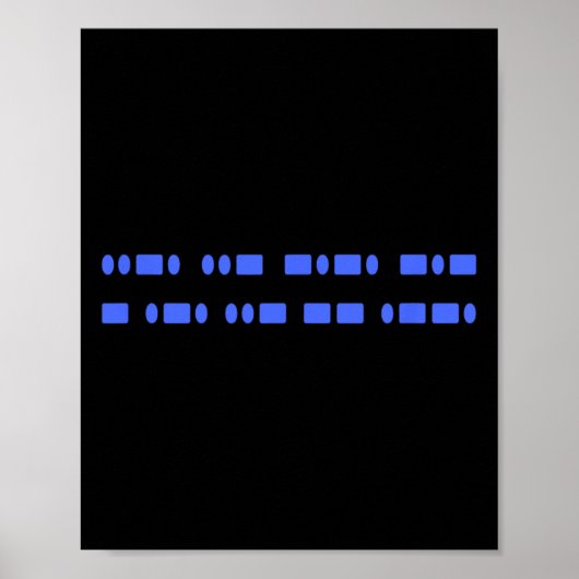 Subtiles F T Morse-Code-Widerstand 8647 Feministis Poster (Vorne)