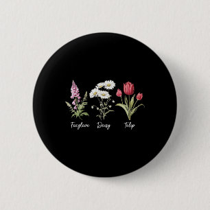 Subtiles florales Anti-Trump-Shirt Blumen Fingerhu Button