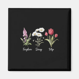 Subtiles florales Anti-Trump-Shirt Blumen Fingerhu Magnet