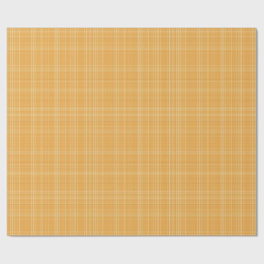 Subtiles goldenes Gingham-Karo Geschenkpapier (Flach)
