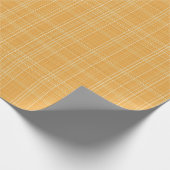 Subtiles goldenes Gingham-Karo Geschenkpapier (Ecke)