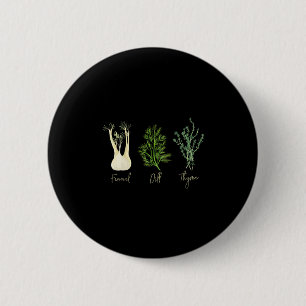 Subtiles Kraut Fenchel Dill Thym Anti-Trump-Shirt Button