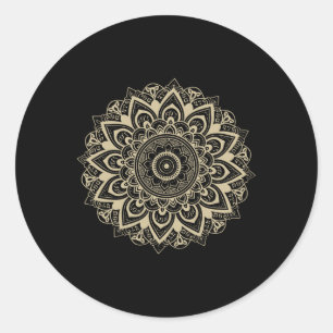 Subtiles Mandala 8647 Widerstehe Anti Trump Femini Runder Aufkleber