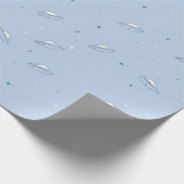 Subtiles Raumschiff-Geschenkpapier Geschenkpapier (Ecke)