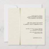 Subtiles Zickzack Ecru auf Elfenbein-modernem Einladung (Vorderseite)