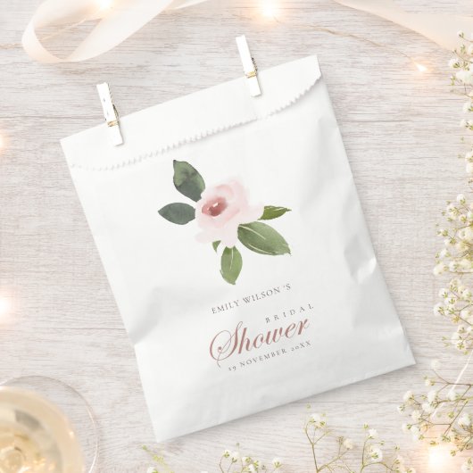 SUBTITEL WASSER BLUSH PINK ROSE FLORAL BRAUTPARTY GESCHENKTÜTCHEN (Ausgeschnitten)