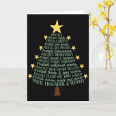 Subtle Anti Trump Funny Christmas Tree Karte (Gelbe Blume)