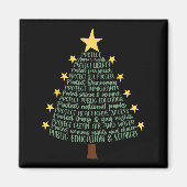 Subtle Anti Trump Funny Christmas Tree Magnet (Vorne)