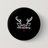 Subtle Anti Trump Hidden Message Christmas Reindee Button (Vorderseite)