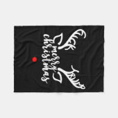 Subtle Anti Trump Hidden Message Christmas Reindee Fleecedecke (Vorderseite (Horizontal))