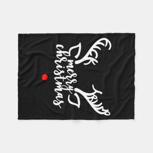 Subtle Anti Trump Hidden Message Christmas Reindee Fleecedecke (Vorderseite (Horizontal))