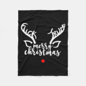 Subtle Anti Trump Hidden Message Christmas Reindee Fleecedecke (Vorderseite)