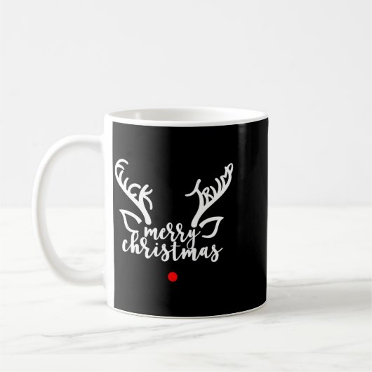 Subtle Anti Trump Hidden Message Christmas Reindee Kaffeetasse (Links)