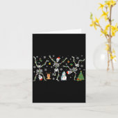 Subtle Anti Trump Hidden Message Dancing Skeleton  Karte (Gelbe Blume)