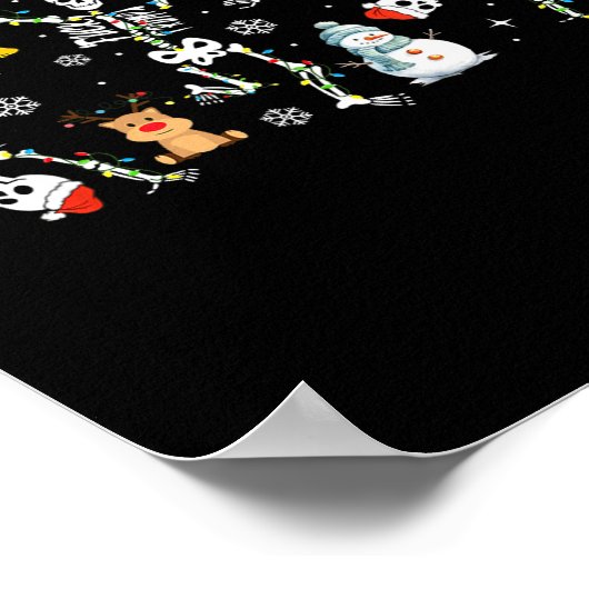 Subtle Anti Trump Hidden Message Dancing Skeleton Poster (Ecke)