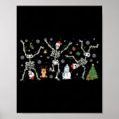 Subtle Anti Trump Hidden Message Dancing Skeleton Poster (Vorne)