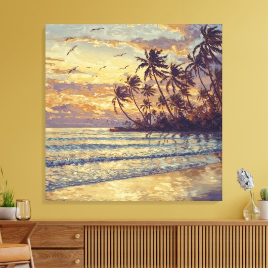 Subtle Beach Light - Impressionism Style Landscape Leinwanddruck (Insitu (Wohnzimmer))