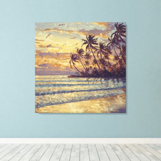 Subtle Beach Light - Impressionism Style Landscape Leinwanddruck (Insitu (Holzboden))